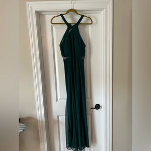 Formal long green dress